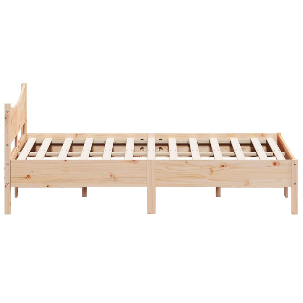 sengeramme uden madras 120x200 cm massivt fyrretræ