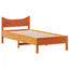 sengeramme uden madras 100x200 cm massivt fyrretræ gyldenbrun