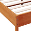 sengeramme uden madras 135x190 cm massivt fyrretræ brun