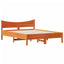 sengeramme uden madras 120x190 cm massivt fyrretræ gyldenbrun