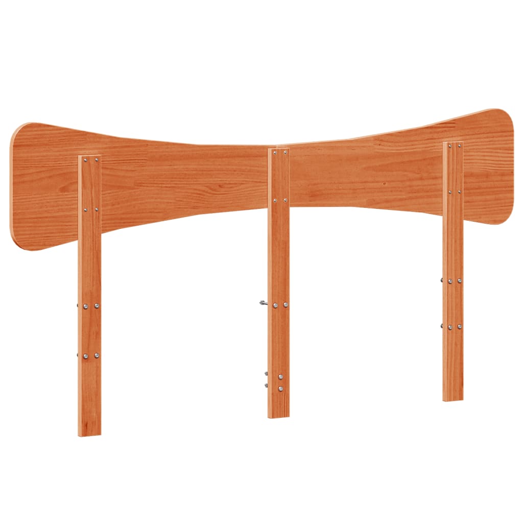 sengegavl 150 cm massivt fyrretræ gyldenbrun