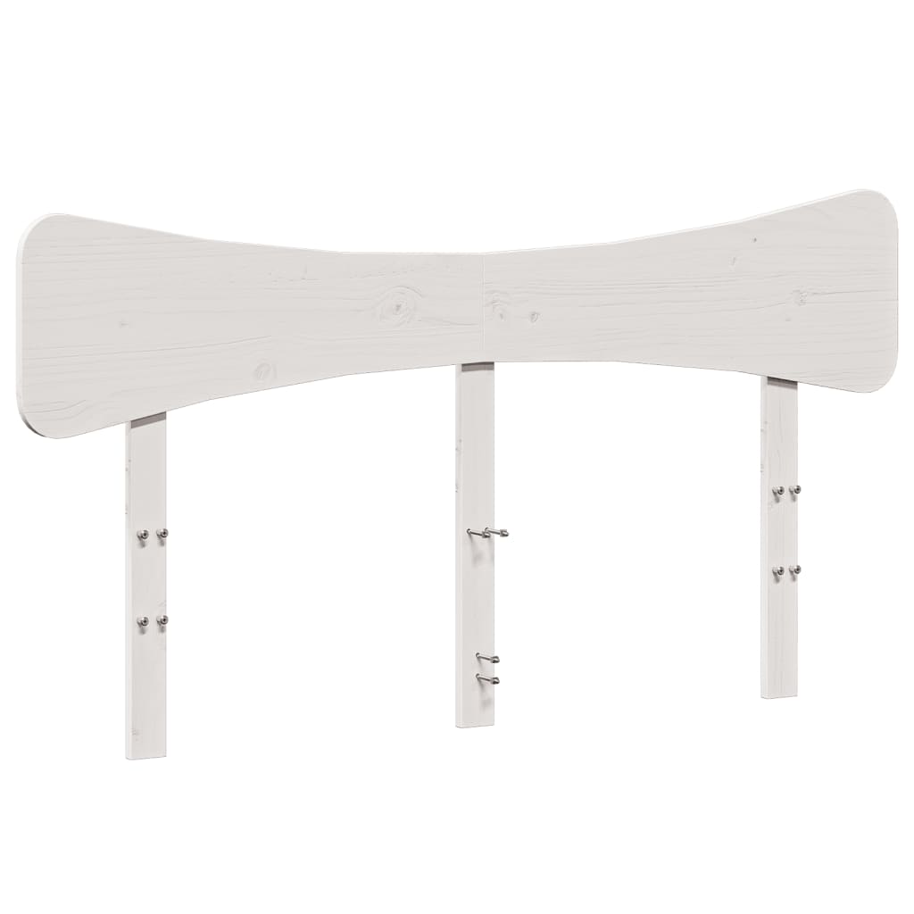 sengegavl 140 cm massivt fyrretræ hvid