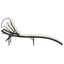 liggestol med hynde 55x199x50 cm polyrattan sort