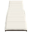 liggestol med hynde 55x199x50 cm polyrattan brun