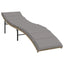liggestol med hynde 55x199x50 cm polyrattan beige