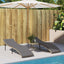 liggestol med hynde 55x199x50 cm polyrattan beige