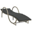 liggestol med hynde 60x199x42 cm polyrattan lysegrå