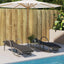 liggestol med hynde 60x199x42 cm polyrattan lysegrå