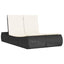 dobbelt loungesofa med hynder polyrattan sort