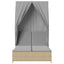 solseng med tag og gardiner polyrattan beige