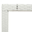 havebord med glastop 90x90x75 cm polyrattan hvid