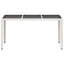 havebord med glastop 150x90x75 cm polyrattan hvid