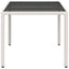 havebord med glastop 150x90x75 cm polyrattan hvid