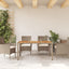 havebord 150x90x75 cm polyrattan og massivt akacietræ beige