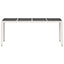 havebord med glastop 190x90x75 cm polyrattan hvid