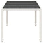 havebord med glastop 190x90x75 cm polyrattan hvid