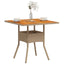 havebord 80x80x75 cm polyrattan og akacietræ sort