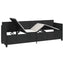 loungesofa med hynder polyrattan sort