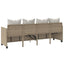 loungesofa med hynder polyrattan beige