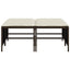haveskamler 4 stk. med hynder polyrattan brun