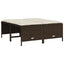 haveskamler 4 stk. med hynder polyrattan brun