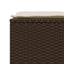 haveskamler 4 stk. med hynder polyrattan brun