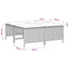 haveskamler 4 stk. med hynder polyrattan brun