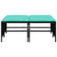haveskamler med hynder 4 stk. sort polyrattan