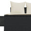 dobbelt loungesofa med hynder polyrattan sort