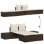 solseng med hynder polyrattan brun