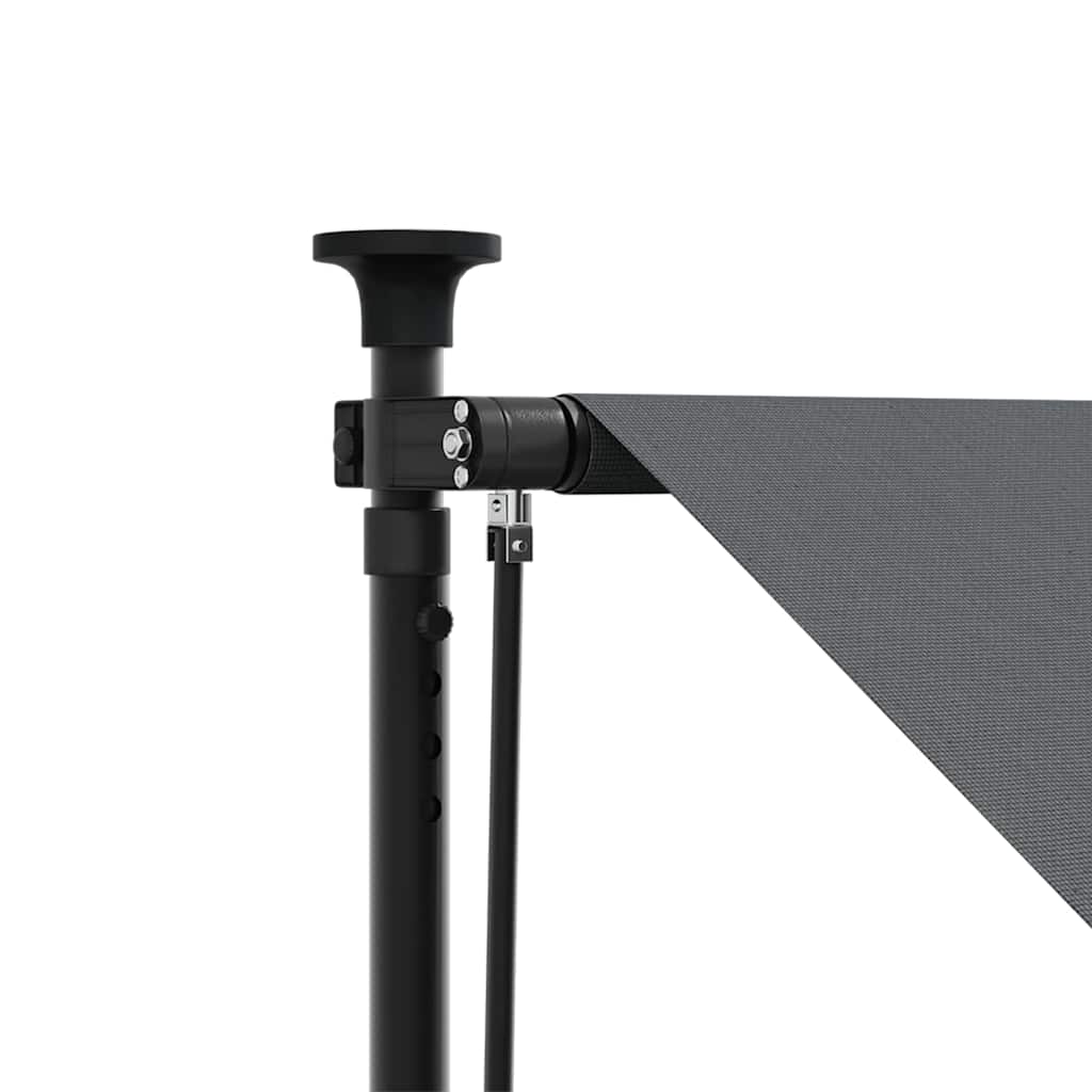 markise 350x150 cm sammenrullelig stof og stål antracitgrå