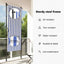 udendørs rullegardin 120x270 cm stof og stål blå og hvid