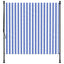 udendørs rullegardin 150x270 cm stof og stål blå og hvid