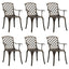 havestole 6 stk. støbt aluminium bronzefarvet