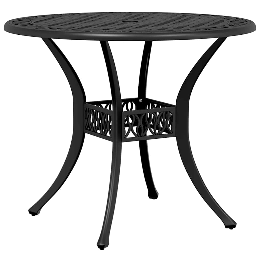 bistrosæt 3 dele støbt aluminium sort