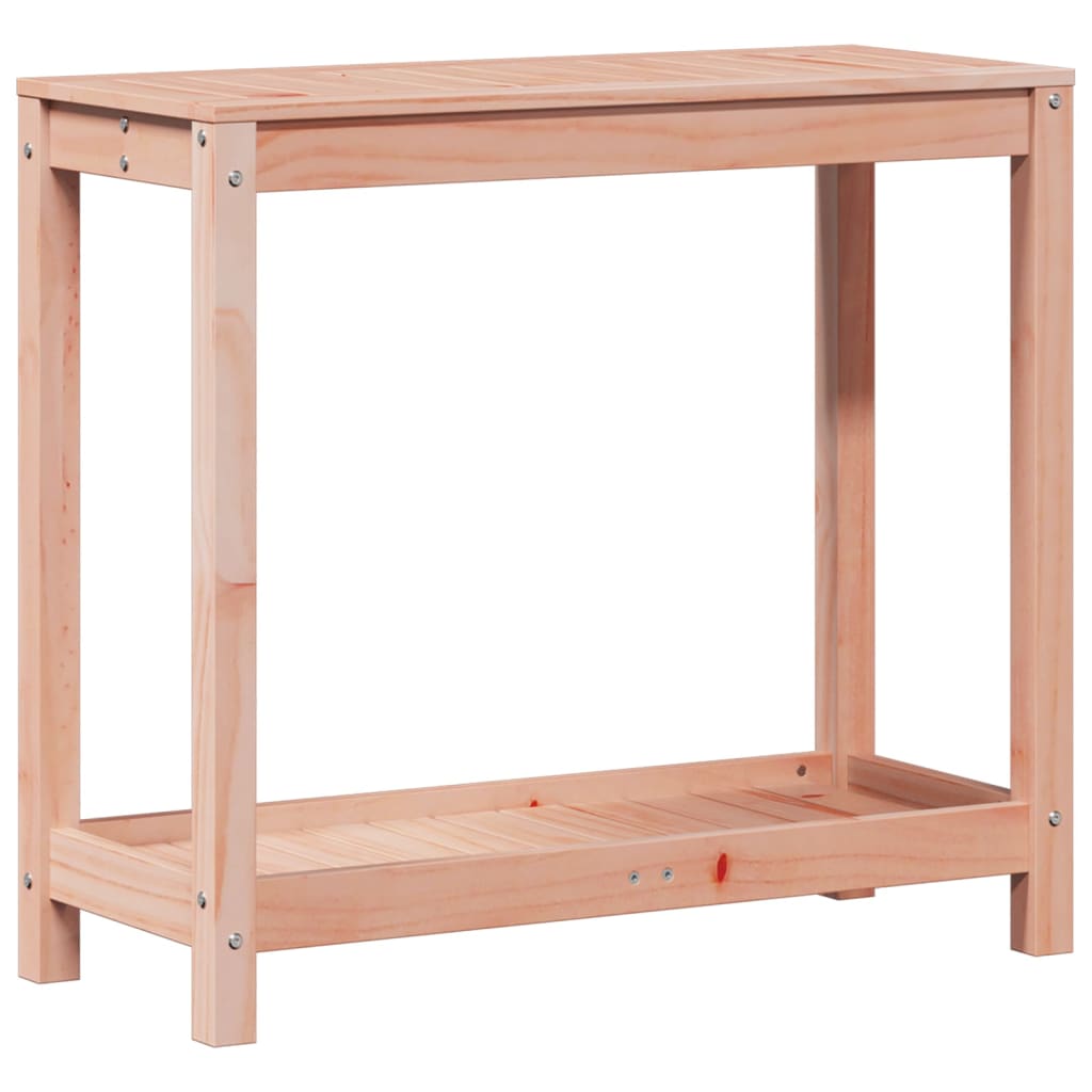 plantebord med hylde 82,5x35x75 cm massivt douglasgran