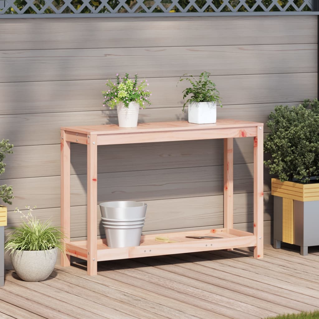 plantebord med hylde 108x35x75 cm massivt douglasgran