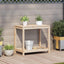 plantebord med hylde 82,5x50x75 cm massivt fyrretræ