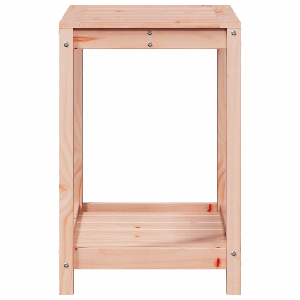 plantebord med hylde 82,5x50x75 cm massivt douglasgran