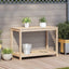 plantebord med hylde 108x50x75 cm massivt fyrretræ