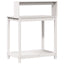plantebord med hylder 82,5x50x109,5 cm massivt fyrretræ hvid
