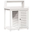 plantebord med hylder 82,5x50x109,5 cm massivt fyrretræ hvid