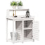 plantebord med hylder 82,5x50x109,5 cm massivt fyrretræ hvid