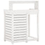plantebord med hylder 82,5x50x109,5 cm massivt fyrretræ hvid