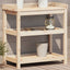 plantebord med hylder 82,5x45x86,5 cm massivt fyrretræ
