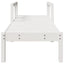 liggestol 199,5x62x55 cm massivt fyrretræ hvid