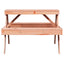 picnicbord 105x134x75 cm massivt douglasgran