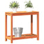 plantebord med hylde 82,5x35x75 cm massivt fyrretræ gyldenbrun