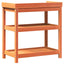 plantebord med hylder 82,5x45x86,5 cm massivt fyrretræ brun