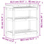plantebord med hylder 82,5x45x86,5 cm massivt fyrretræ brun